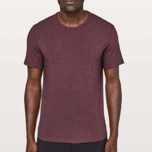 Lululemon 5 Year Basic Tee Updated Fit Heathered Black Plum Vitasea L